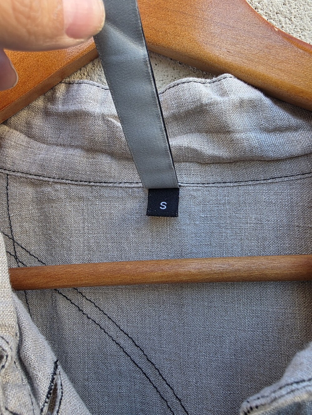 Cynthia Ashby | 100% Linen Asymmetric Art To Wear Button Up Tunic LS Size Small - Picture 4 of 11